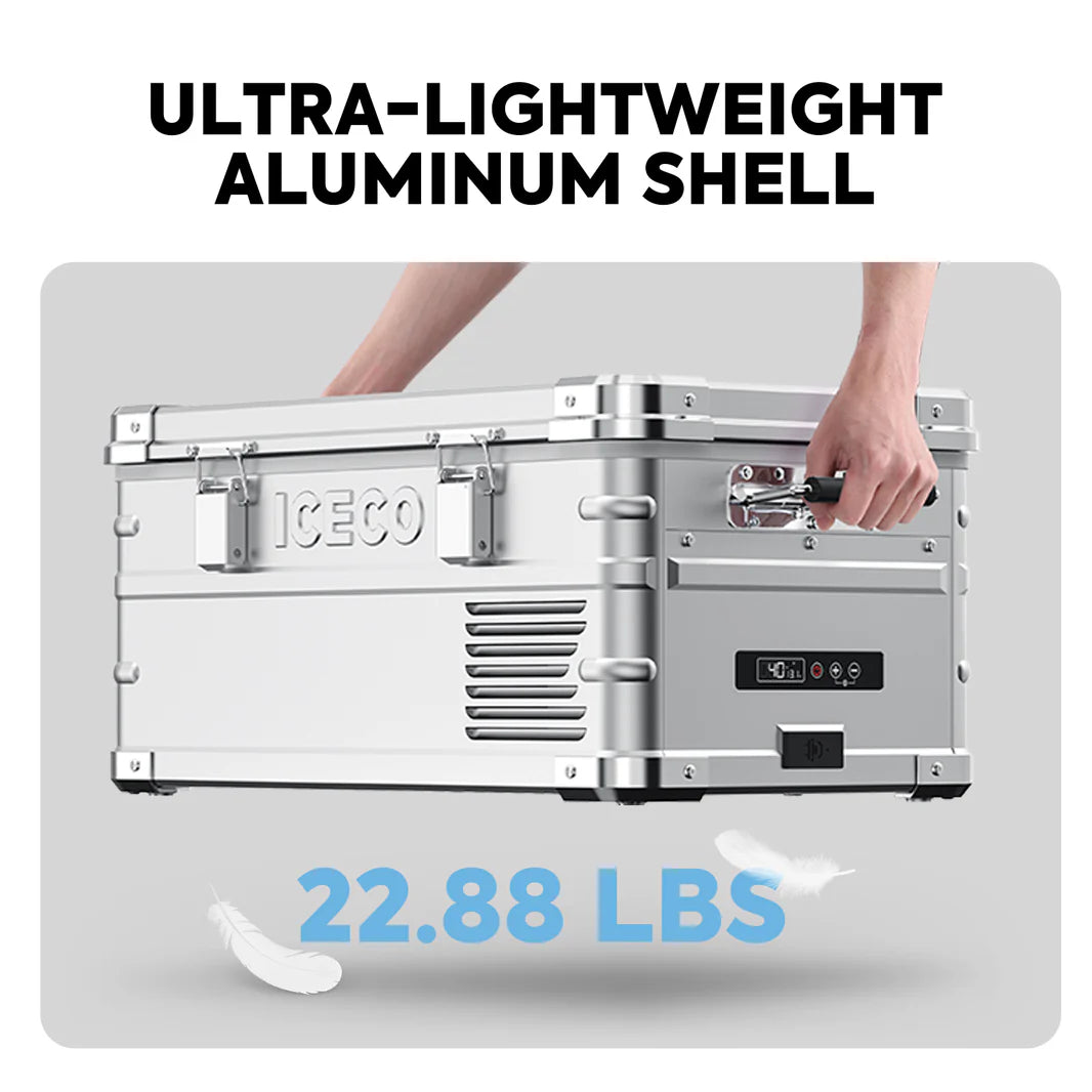ICECO APL20 Light Duty Aluminum 21Qt Fridge - Silver