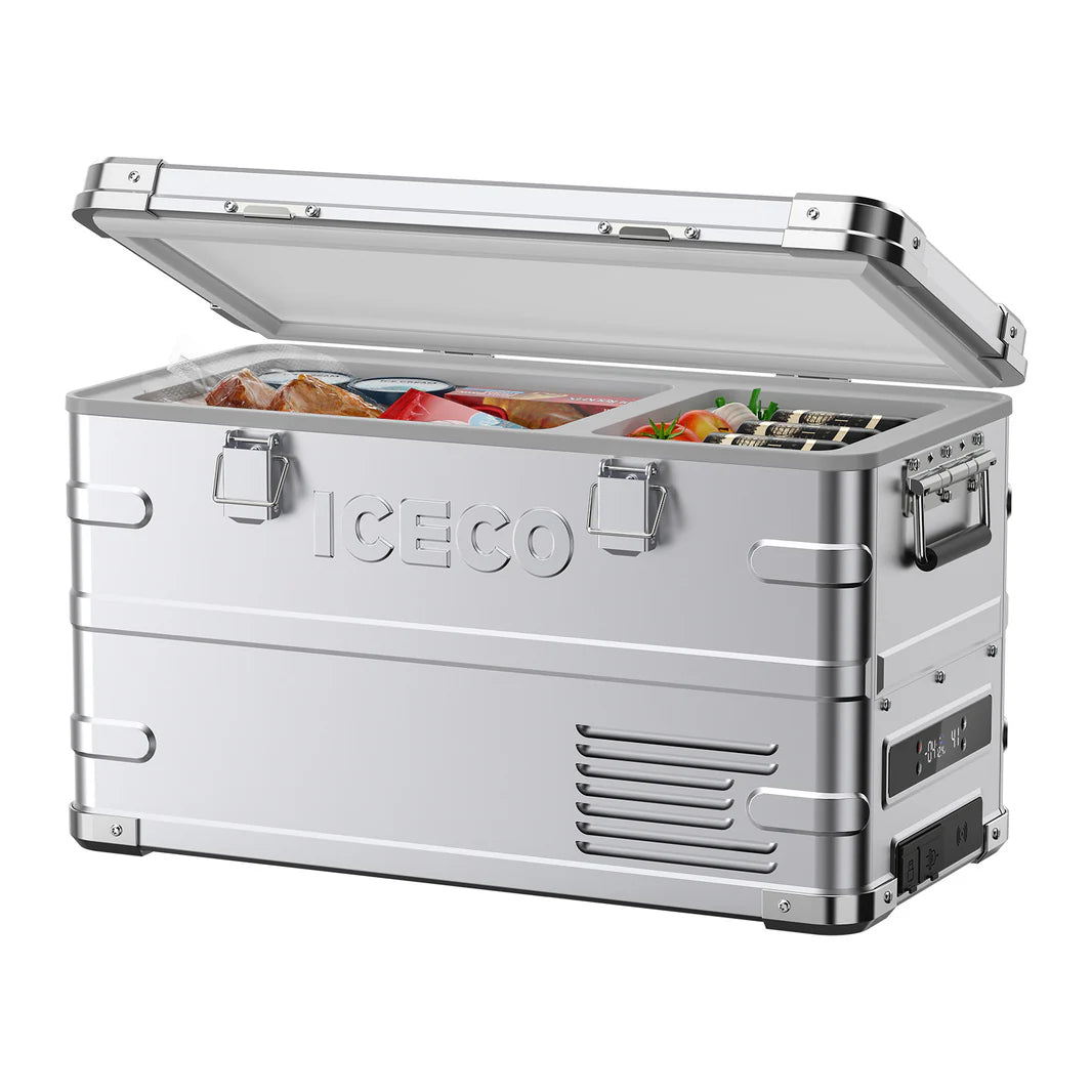 ICECO APL35 Ultralight Dual Zone 37Qt Aluminum Fridge - Silver