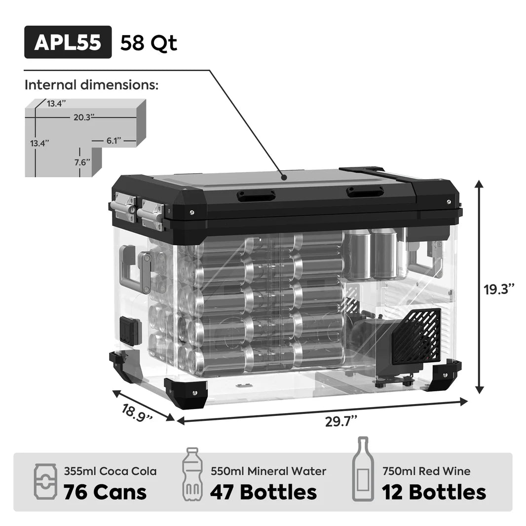 ICECO APL55 Dual Zone 58Qt Fridge