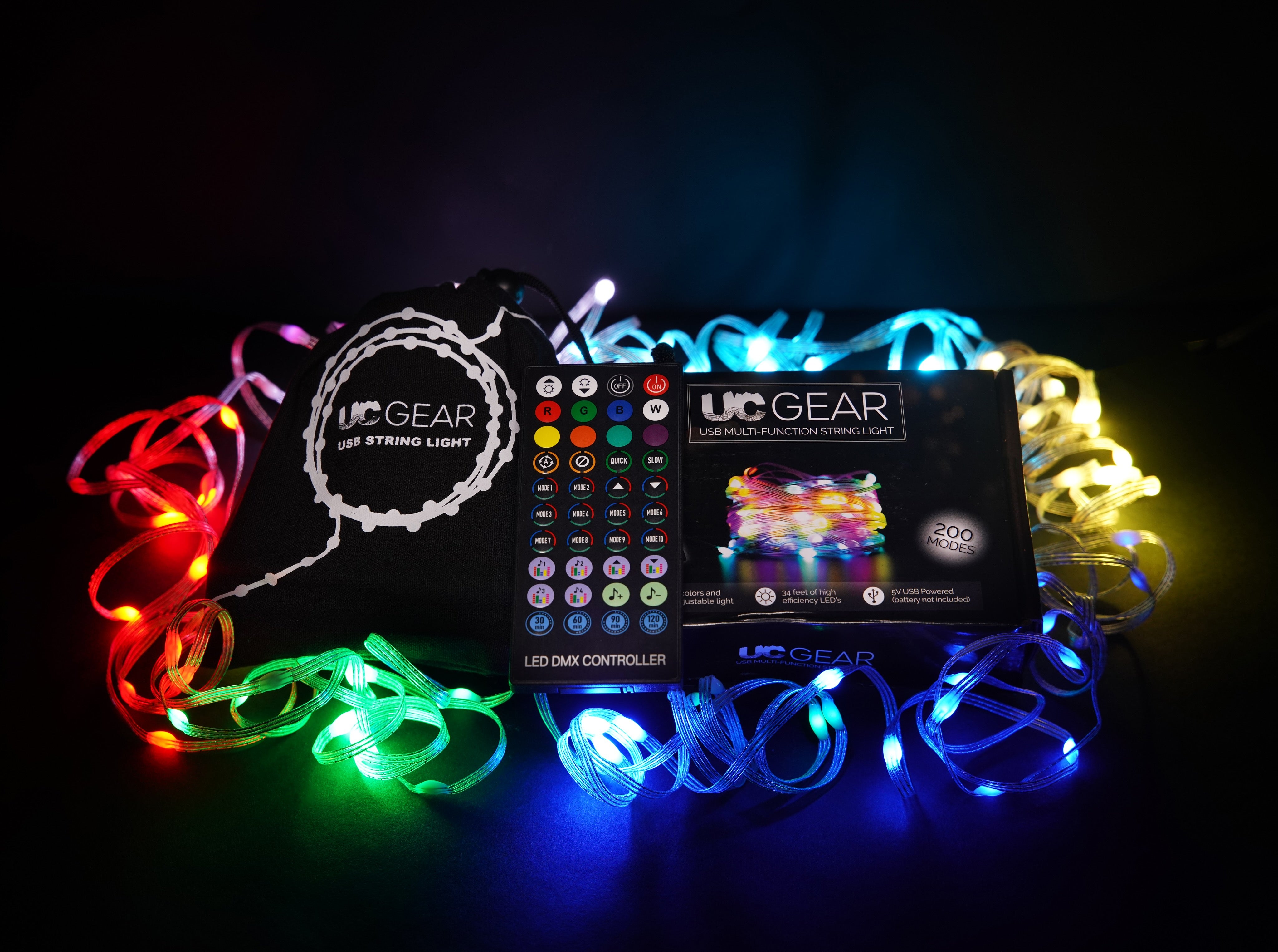 Usb String Lighta UC Gear USB Multi-Function String Light with Remote — CB Adventure Supply