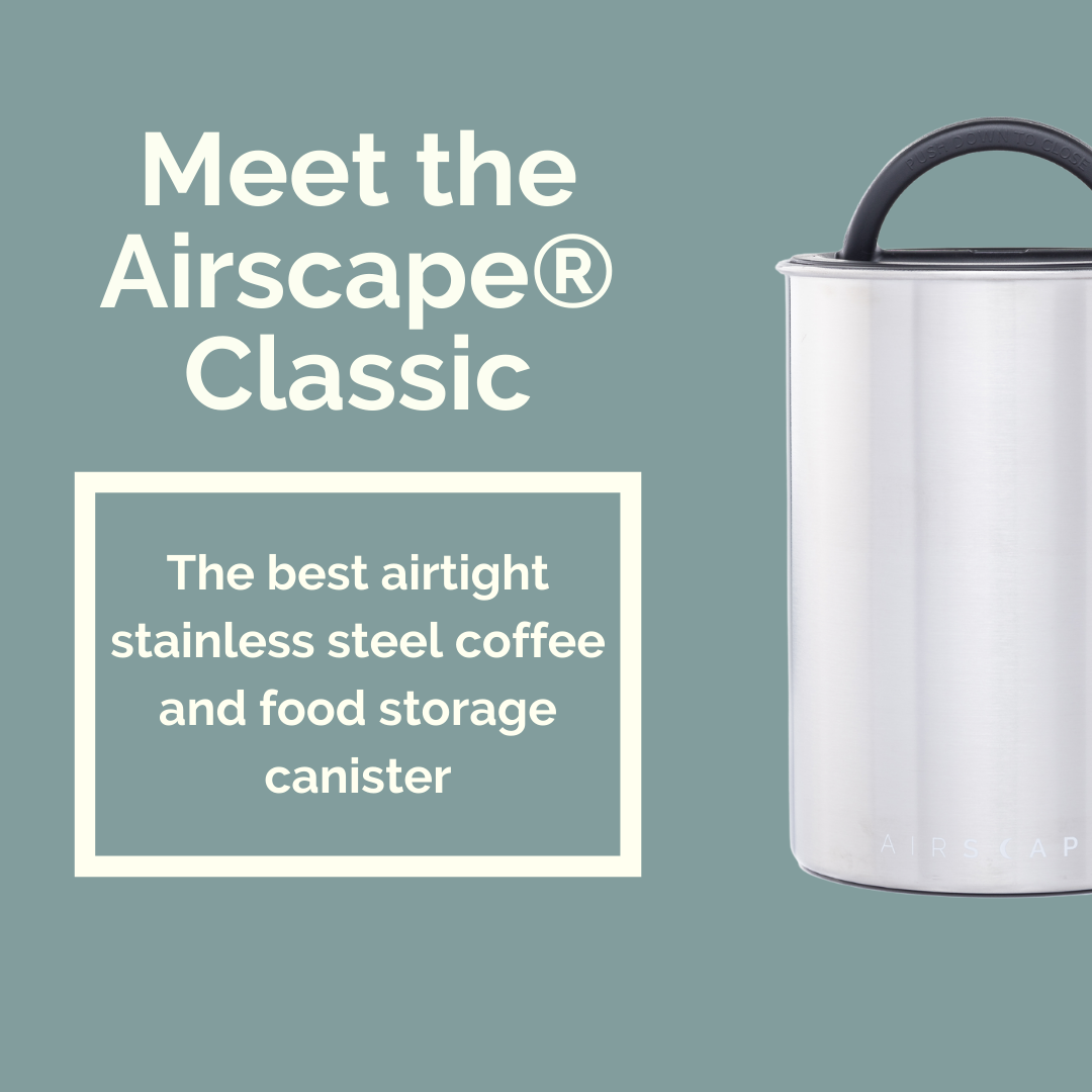 Airscape Coffee Canister - 4" Stainless Steel Obsidian