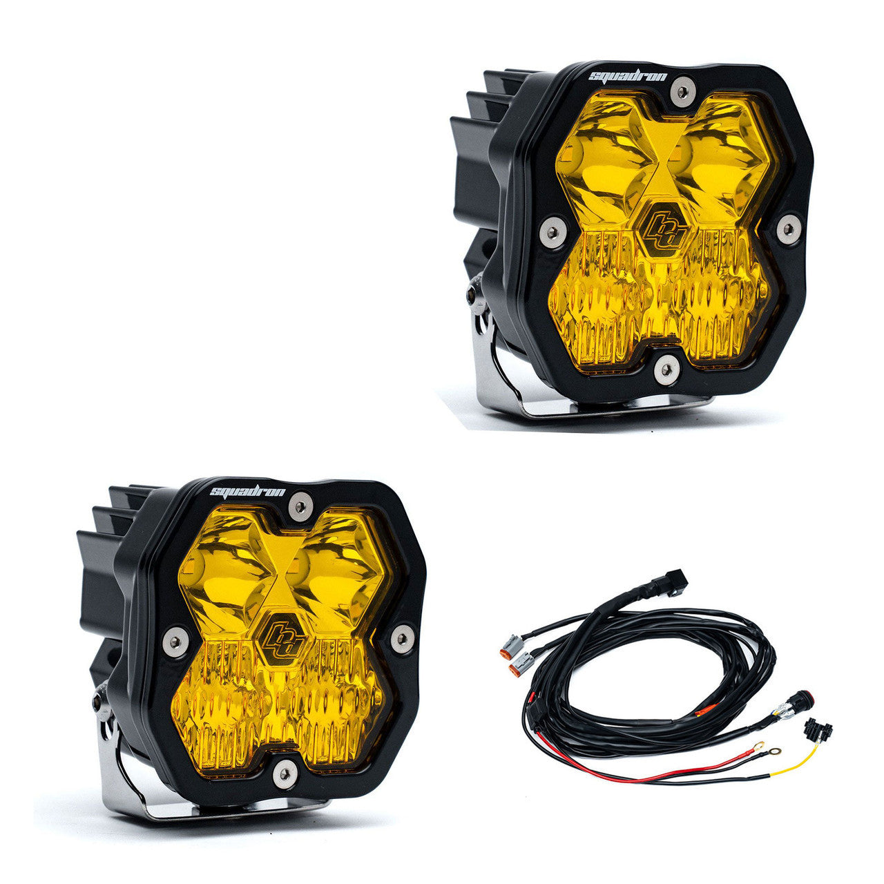 Squadron 2.0 Sport Black LED Pair - Amber Driving Combo