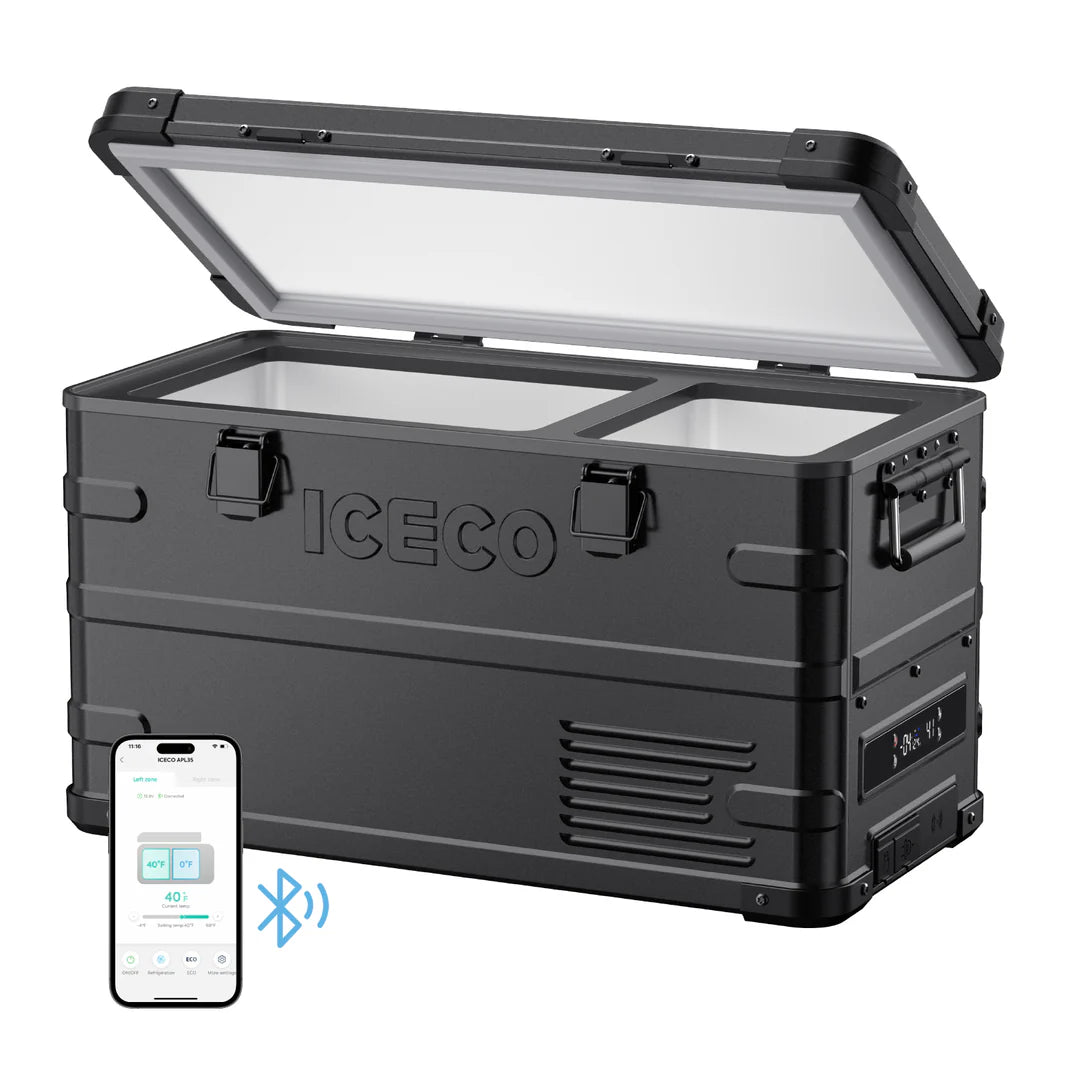 ICECO APL35 Ultralight Dual Zone Aluminum Fridge - Black