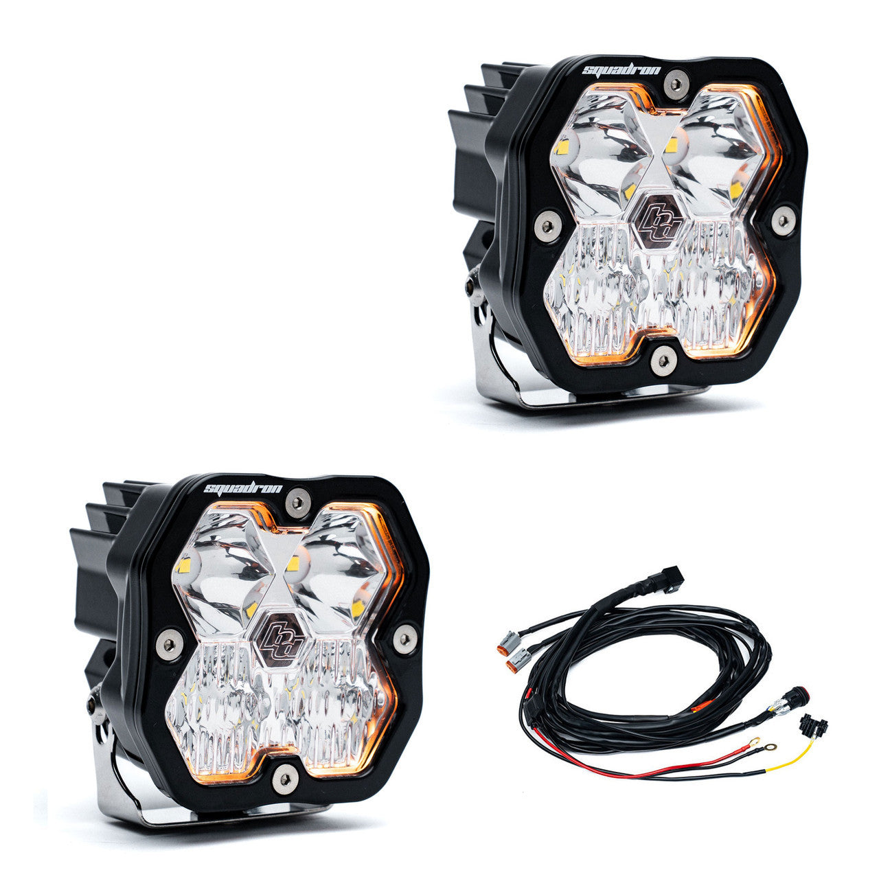 Squadron 2.0 Sport Black LED Pair - Clear Driving Combo