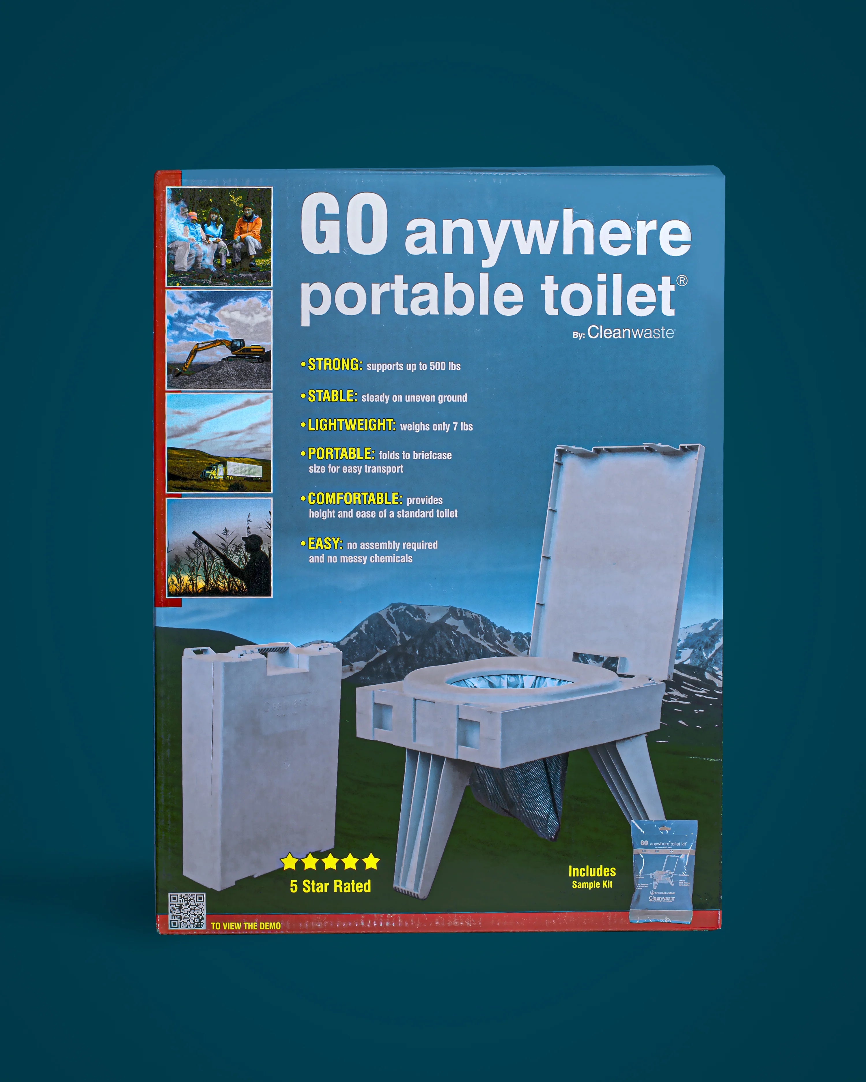 Clean Waste GO Anywhere Portable Toilet