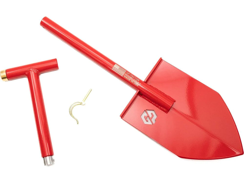GP Factor Two Piece Camp Shovel Tool - Red