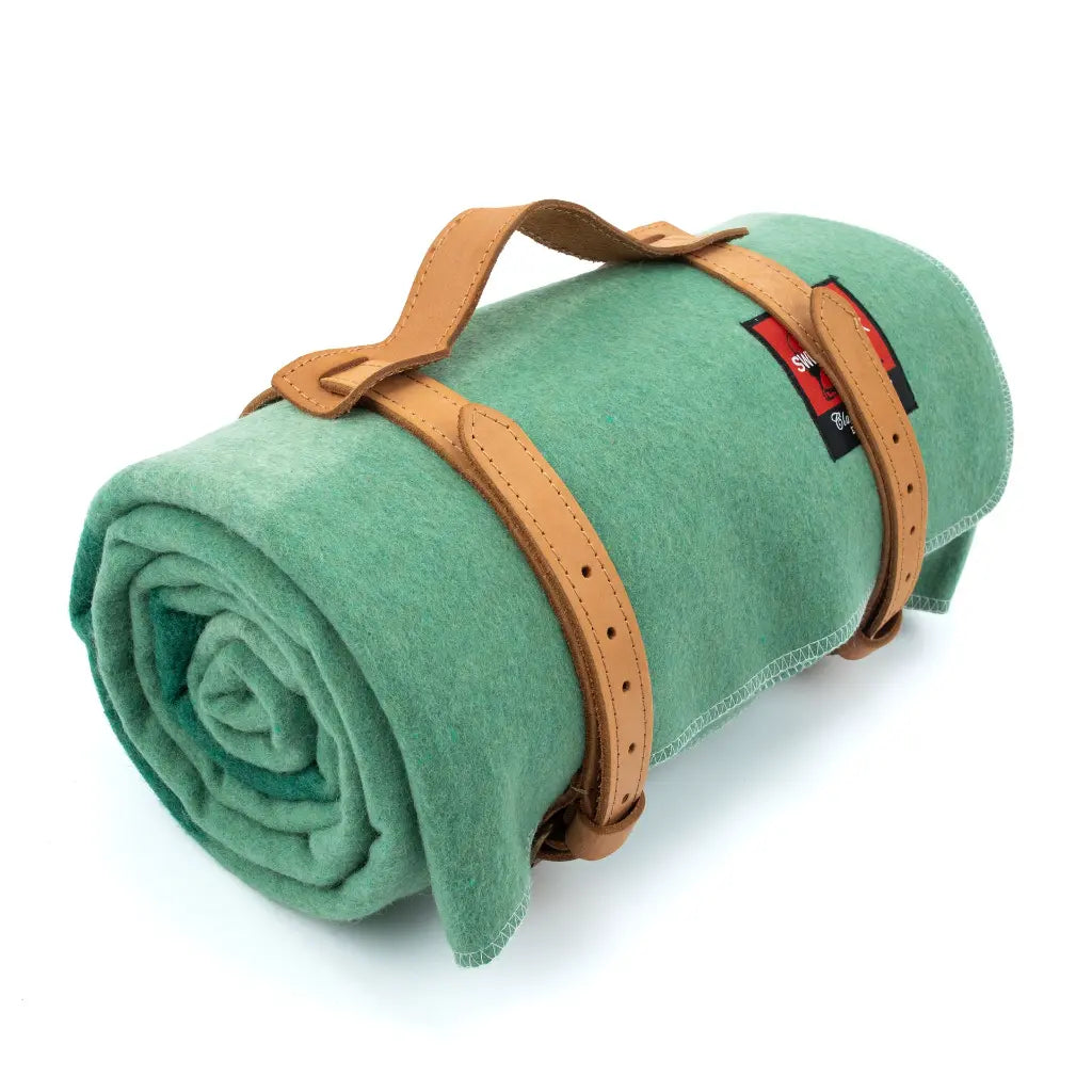 Swiss Link Sage Green Classic Wool Blanket