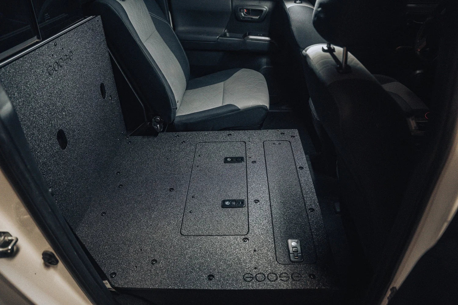 Toyota Tacoma 2005-2023 2nd and 3rd Gen Double Cab Version 2 - Second Row Seat Delete Plate System