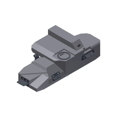 Gray mechanical component on a white background