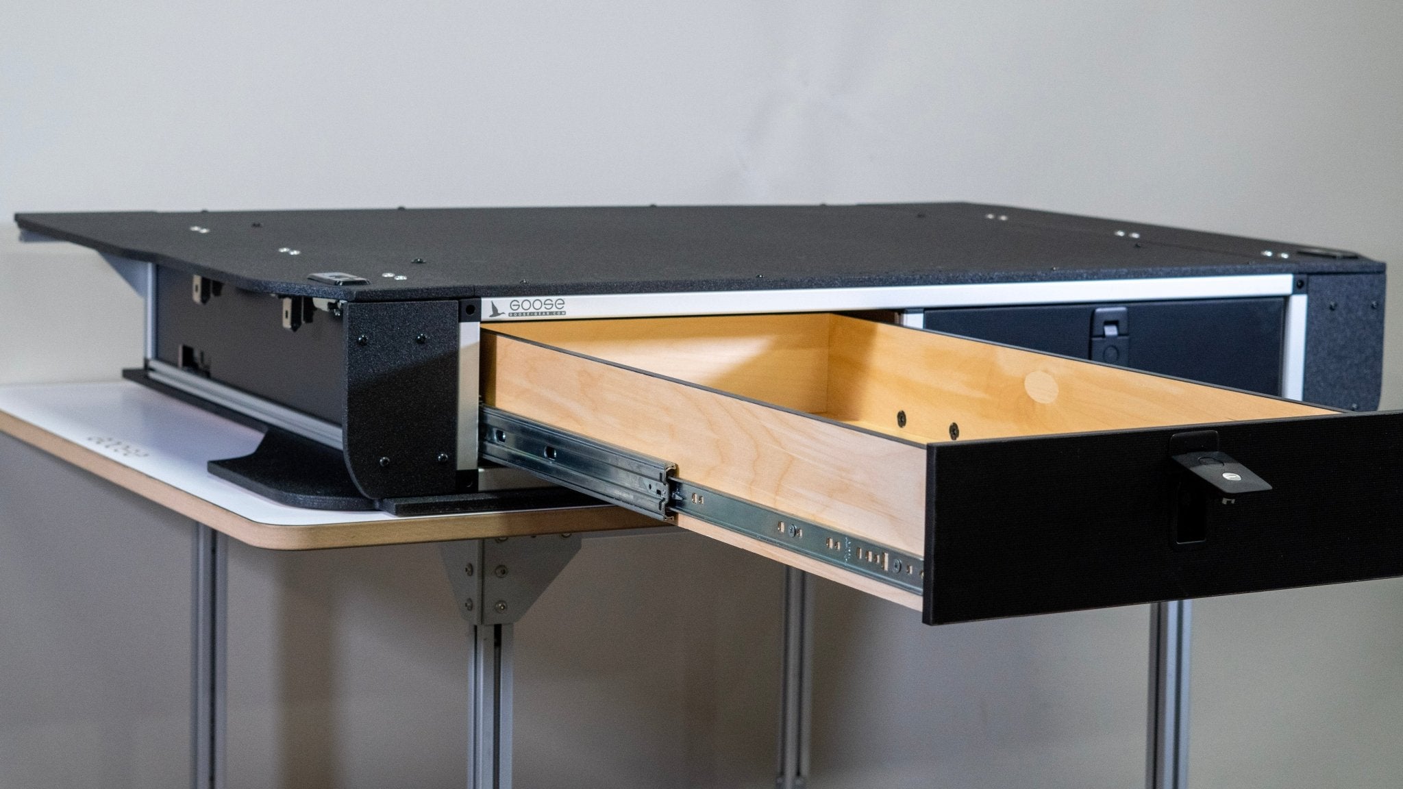 Toyota Land Cruiser 1991-1997 80 Series - Side x Side Drawer Module with Fitted Top Plate - 43-3/8" W x 8" H x 40" D