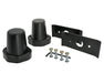 Two black DuroBumps premium off road rear bump stops with included standard mounting plates and hardware.