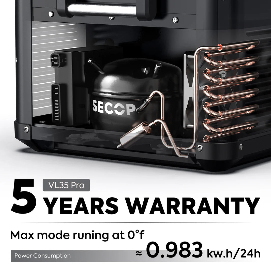 ICECO VL35ProS 12V 37Qt. Portable Fridge - Black