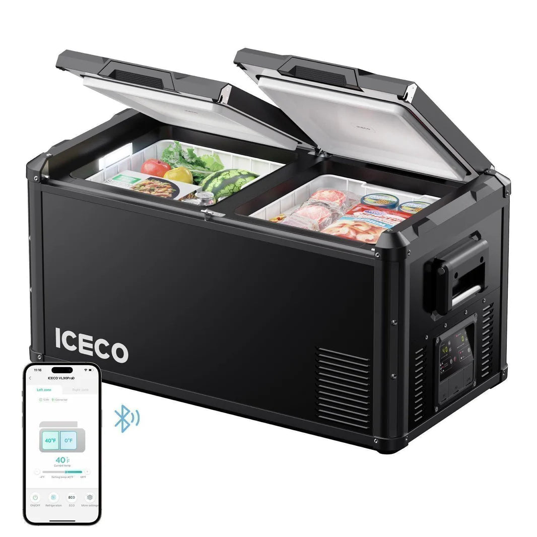 ICECO VL75 Pro Dual Zone 79Qt. Fridge - Black