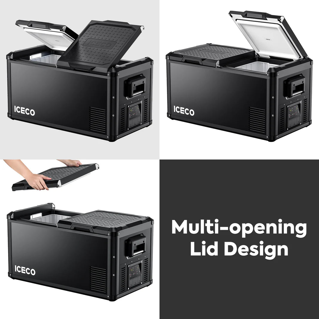 ICECO VL75 Pro Dual Zone 79Qt. Fridge - Black