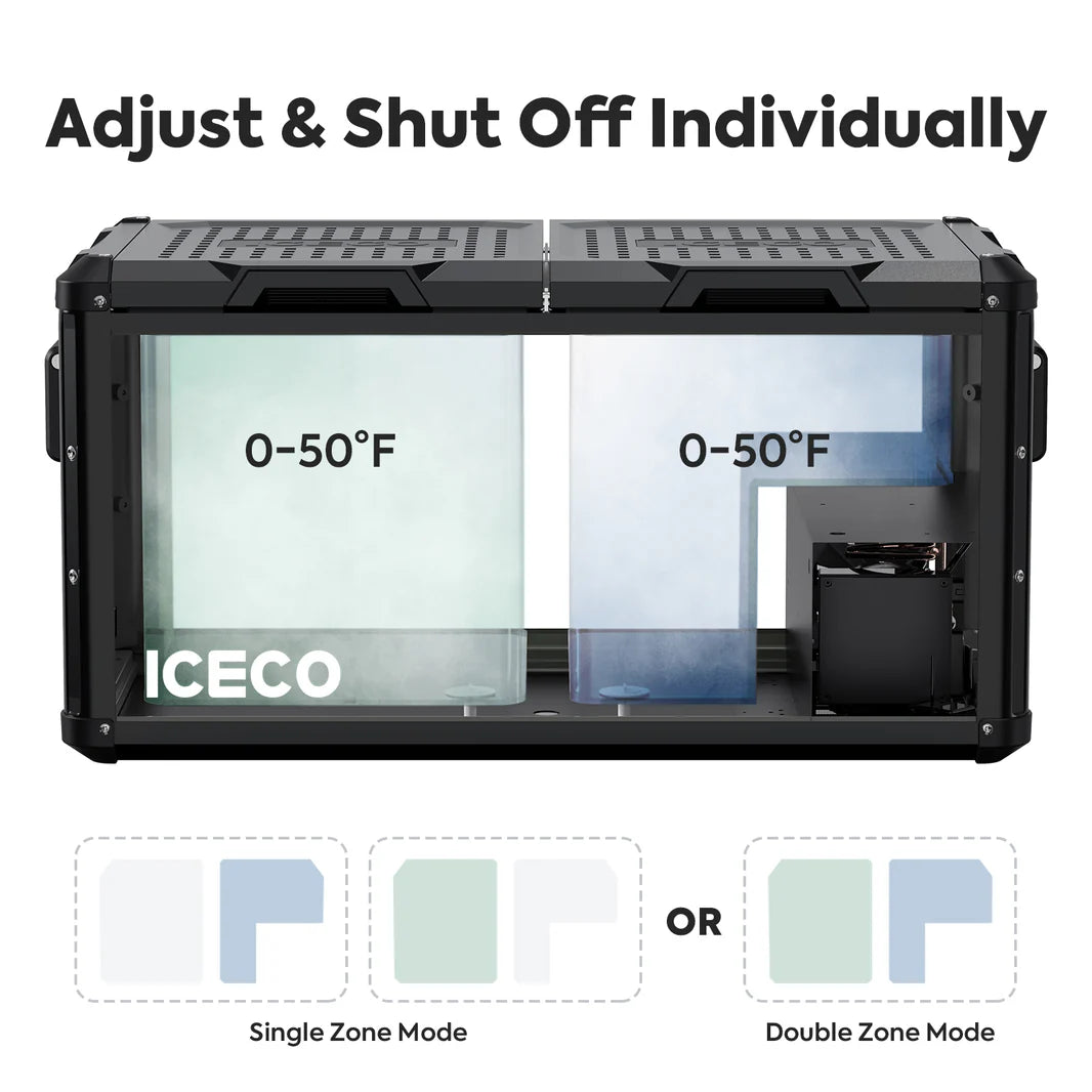 ICECO VL75 Pro Dual Zone 79Qt. Fridge - Black