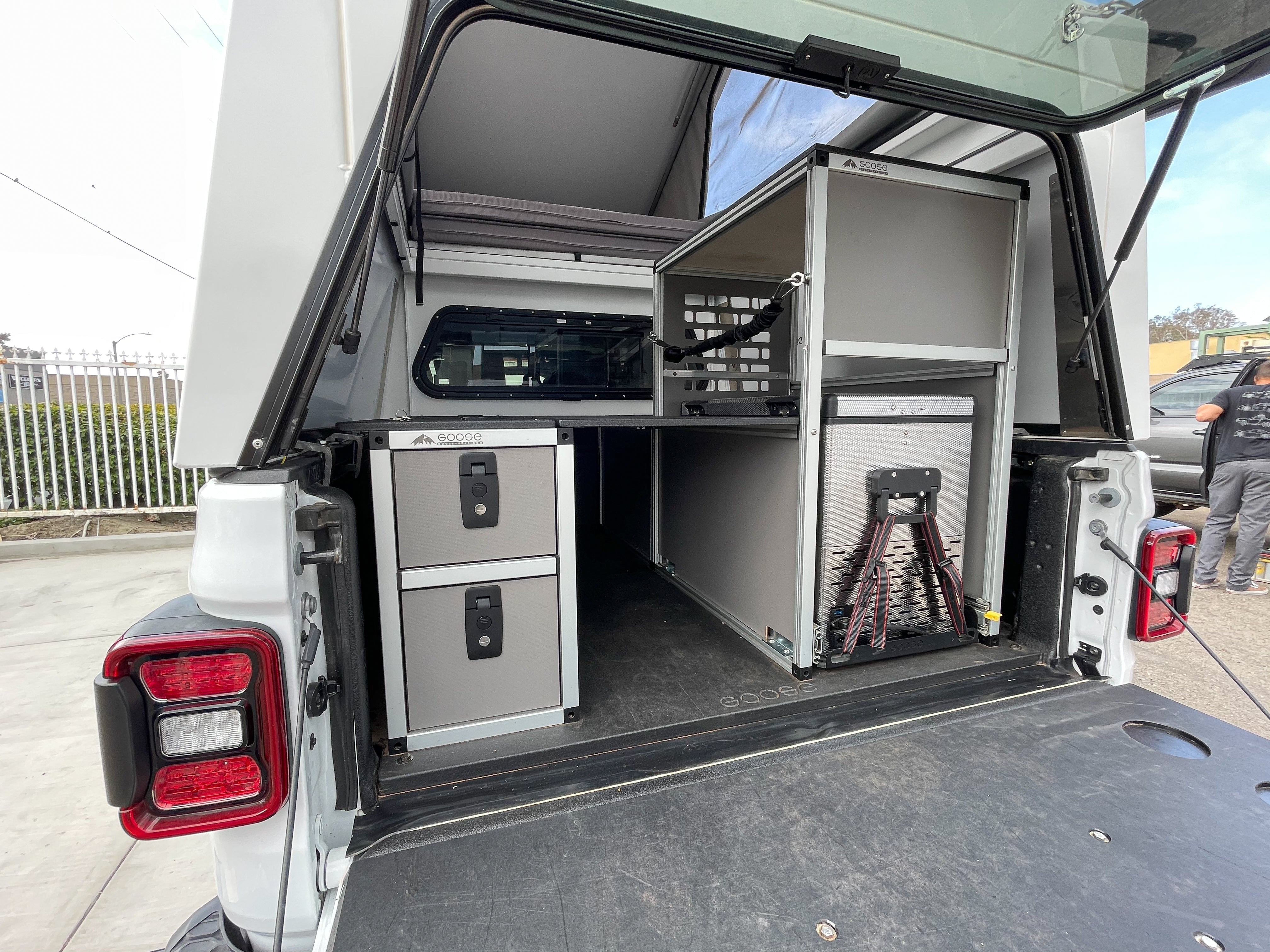 Goose Gear Camper System - Midsize Truck 5Ft. and 6Ft.  Bed - Passenger Side Rear Icebox Module