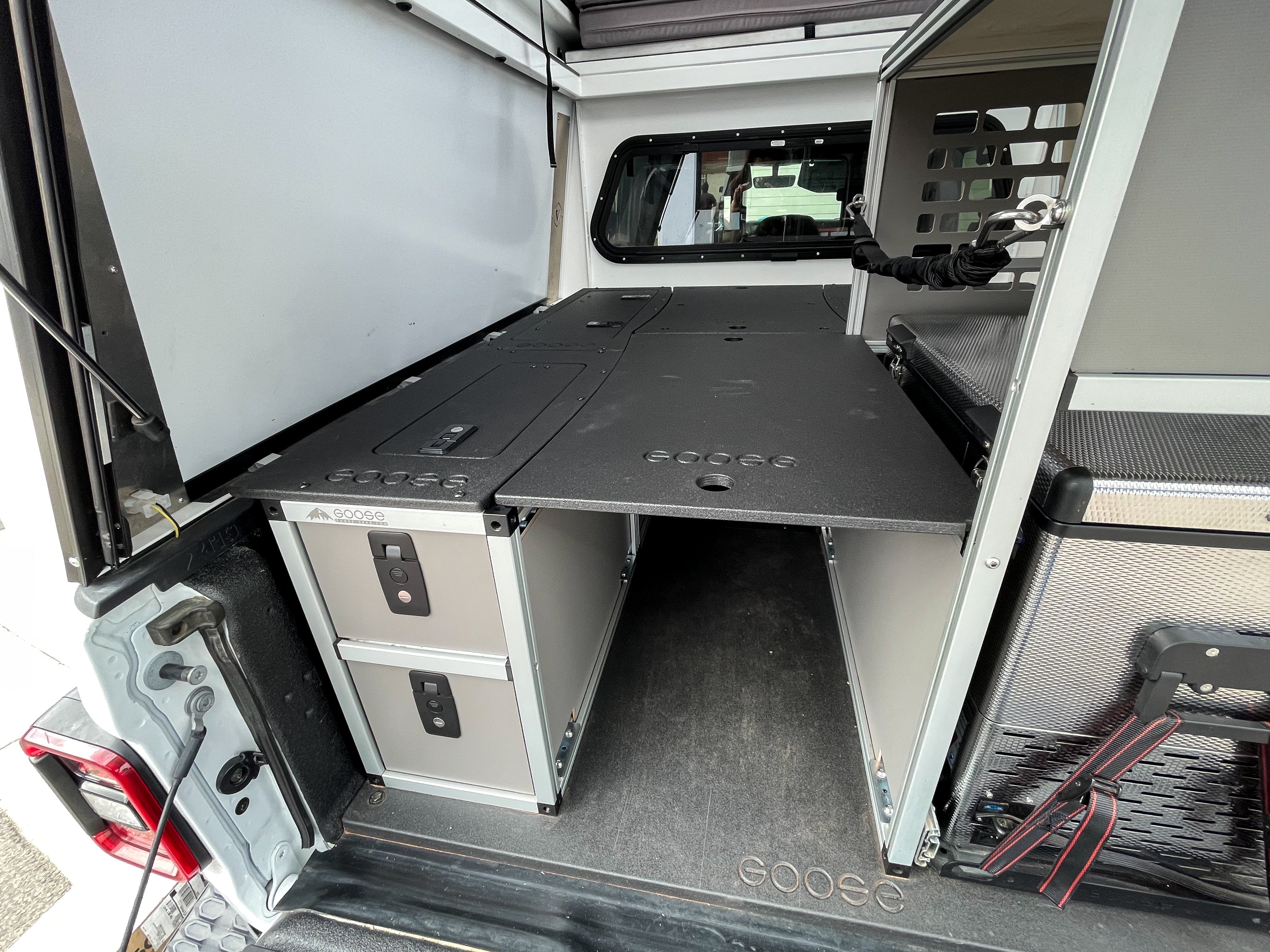 Goose Gear Camper System - Midsize Truck 5Ft. and 6Ft.  Bed - Passenger Side Rear Icebox Module