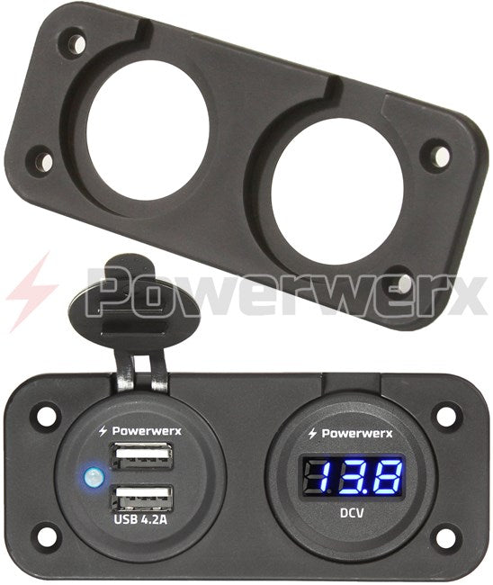 Powerwerx - Two Hole Panel Mounting Plate