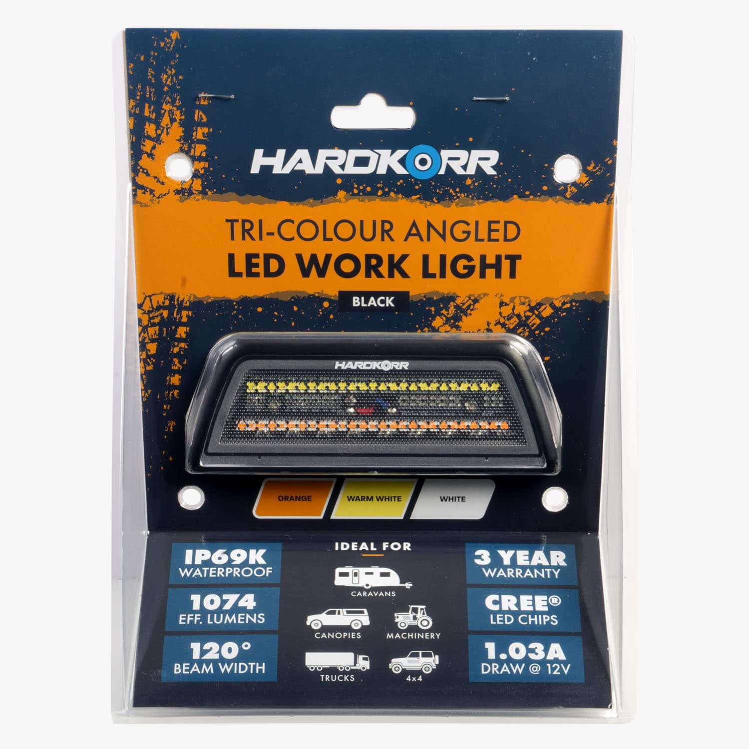 Hard Korr Tri-Color 45° Angled LED Work or Porch Light