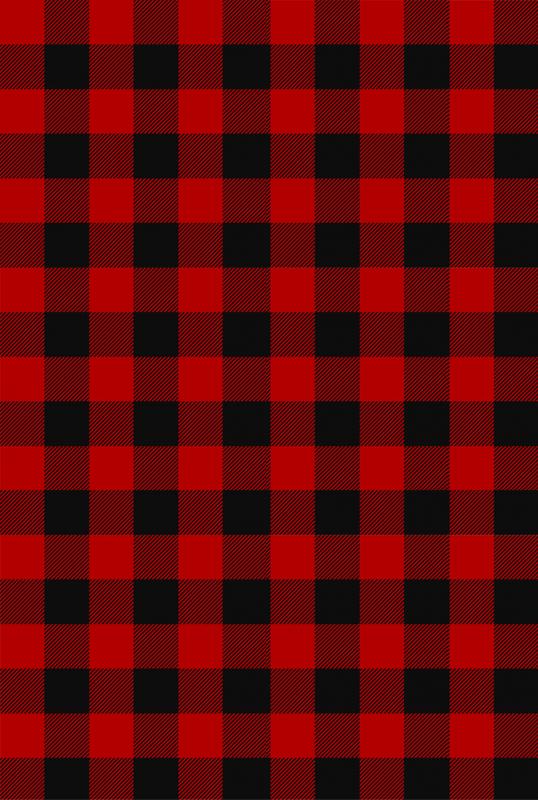 Mad Mat - Casbah Camp Rug - Buffalo Check Black and Red (4'x6')