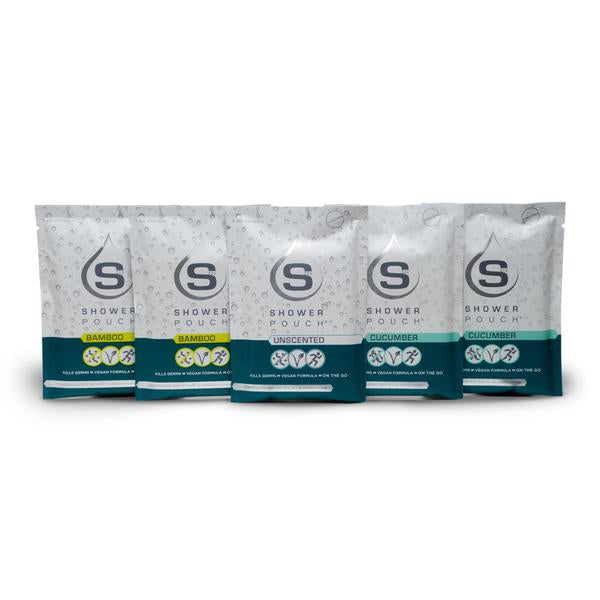 Shower Pouch Sanitizing Wipes (5-Pack)