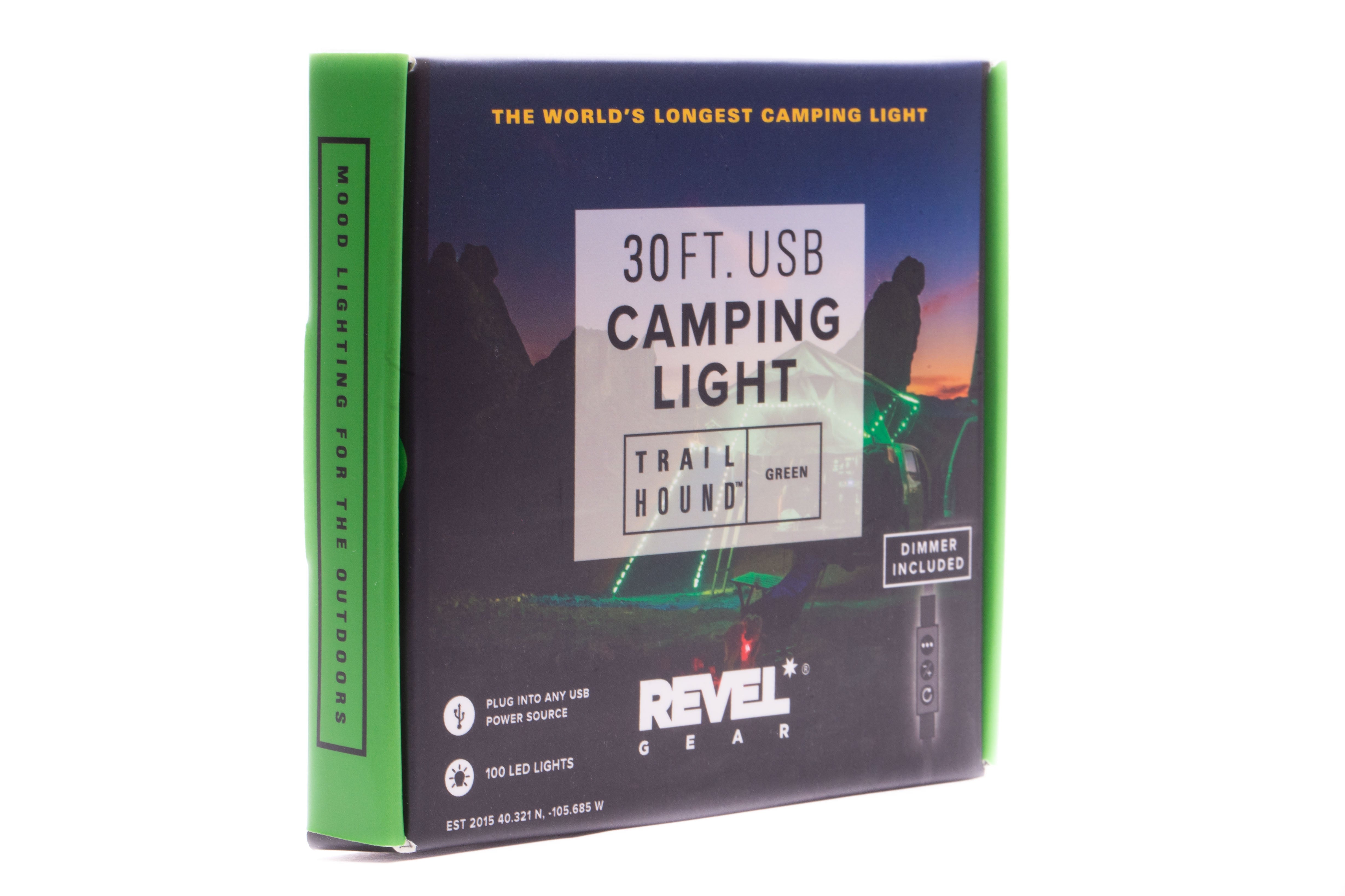 Revel Gear Trail Hound 30ft Camping Light Green with Dimmer