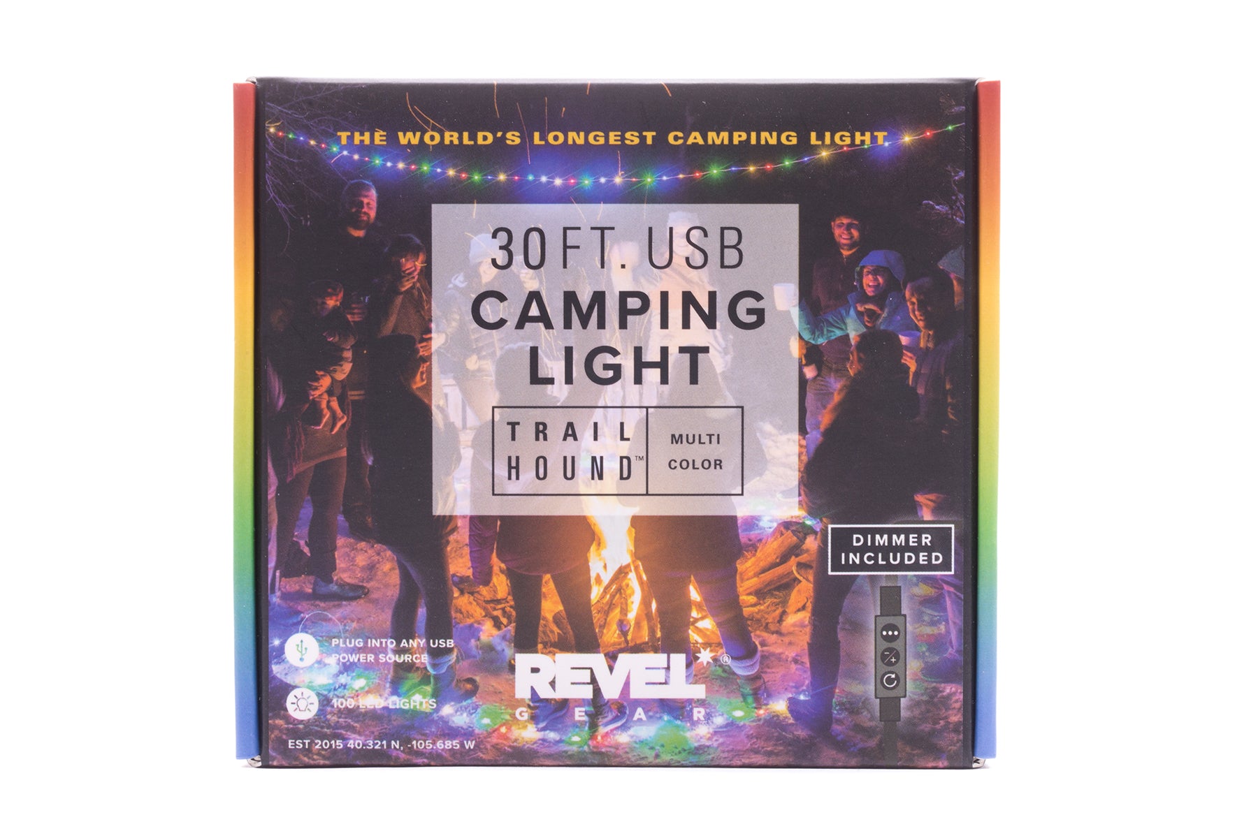 Revel Gear Trail Hound 30ft Camping Light Multi-Color with Dimmer
