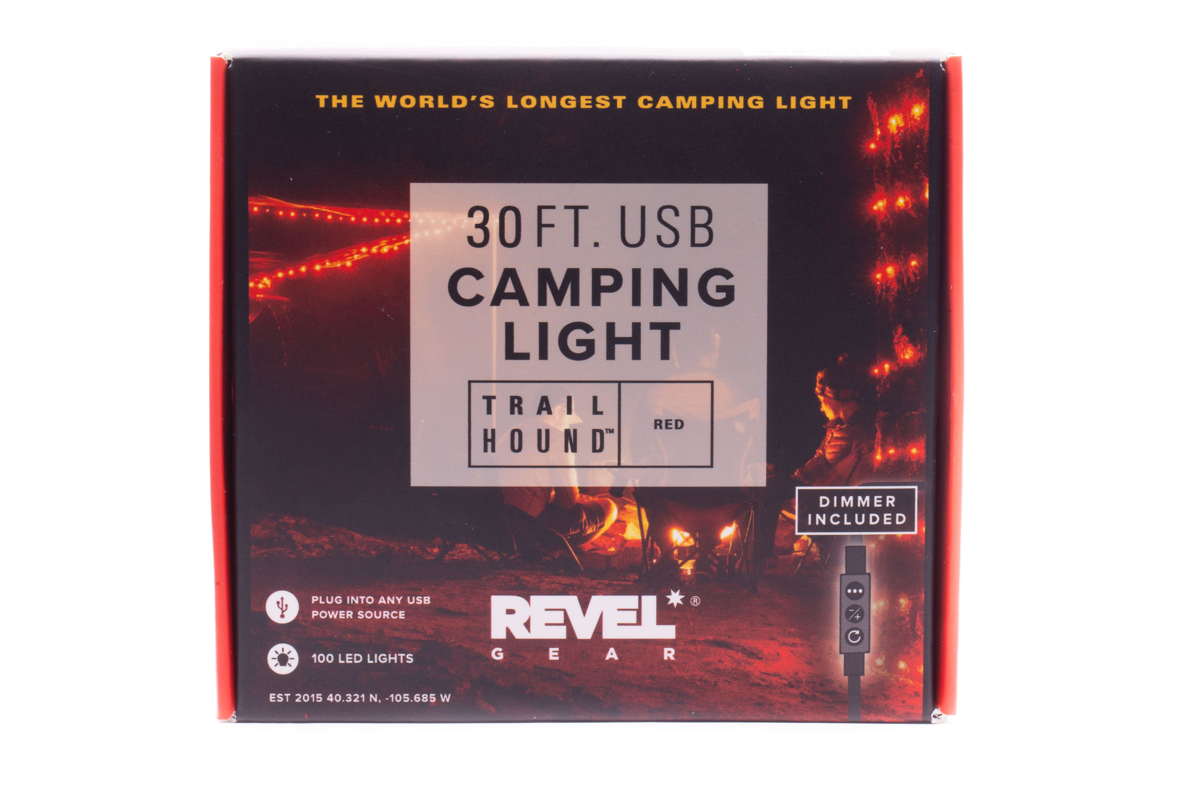 Revel Gear Trail Hound 30ft Camping Light Red with Dimmer