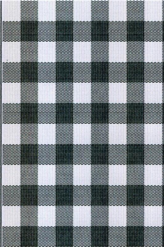 Mad Mat - Casbah Camp Rug Buffalo Check Black and White (4'x6')