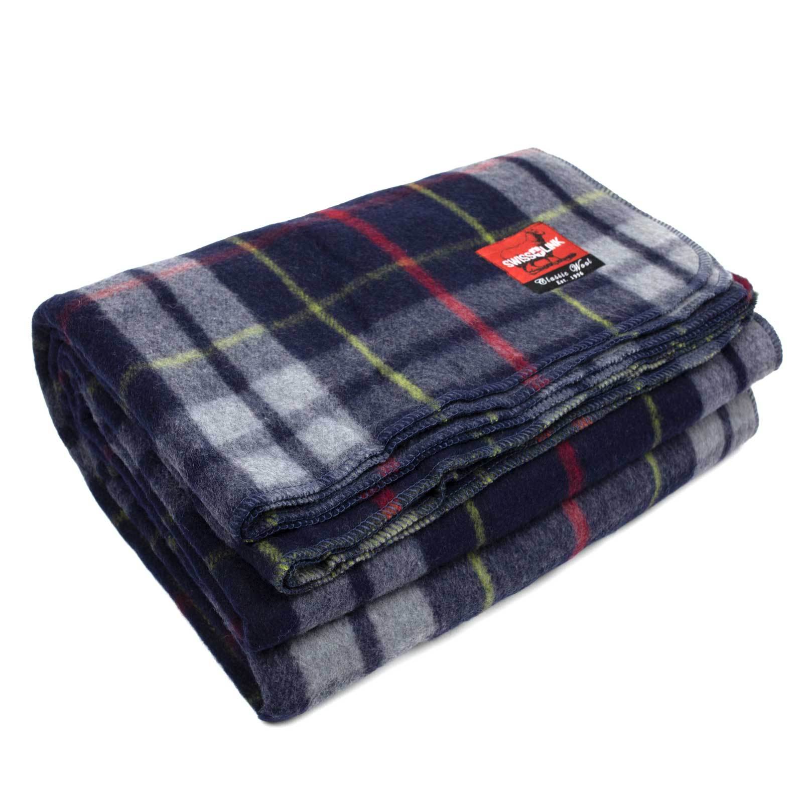 Swiss Link Classic Wool Plaid Blanket