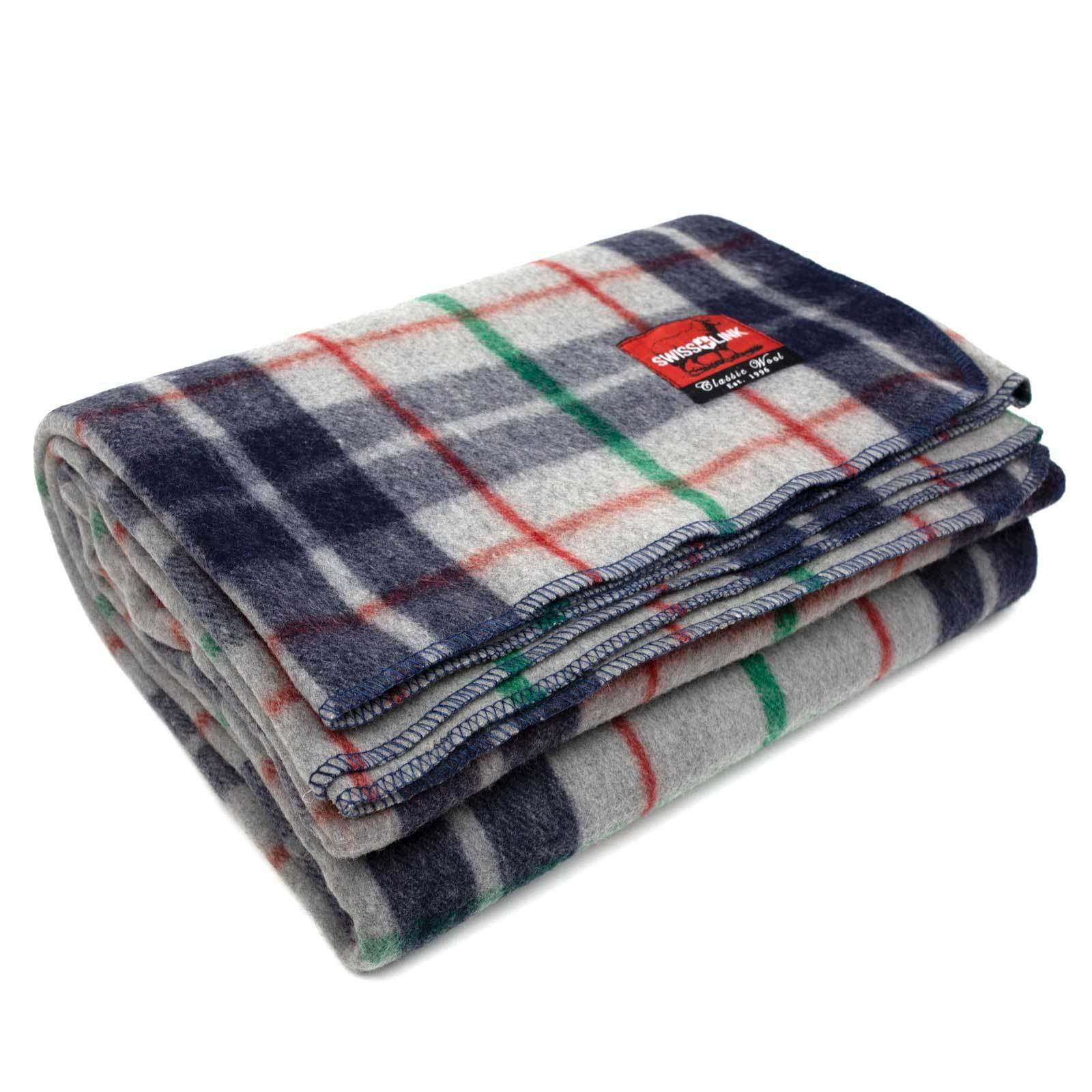 Swiss Link Classic Wool Plaid Blanket