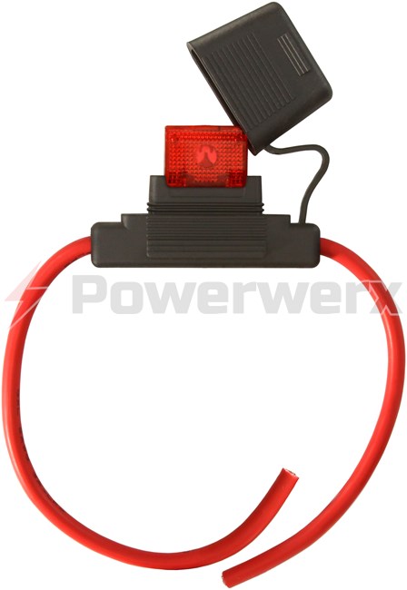 Powerwerx - Maxi Style Inline Fuse Holder (Gauge: 8, Color: Red)