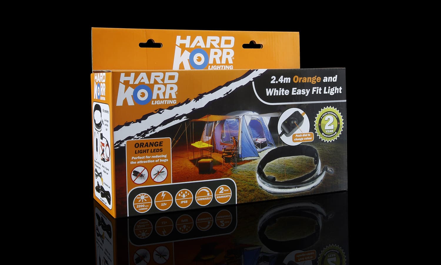Hard Korr 8FT Orange and White Easy Fit Light