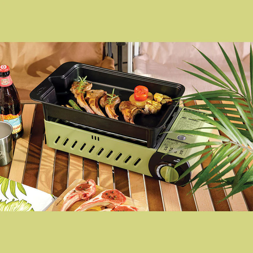 Kovea All in One Gas BBQ Grill (M) Olive with Carry Bag