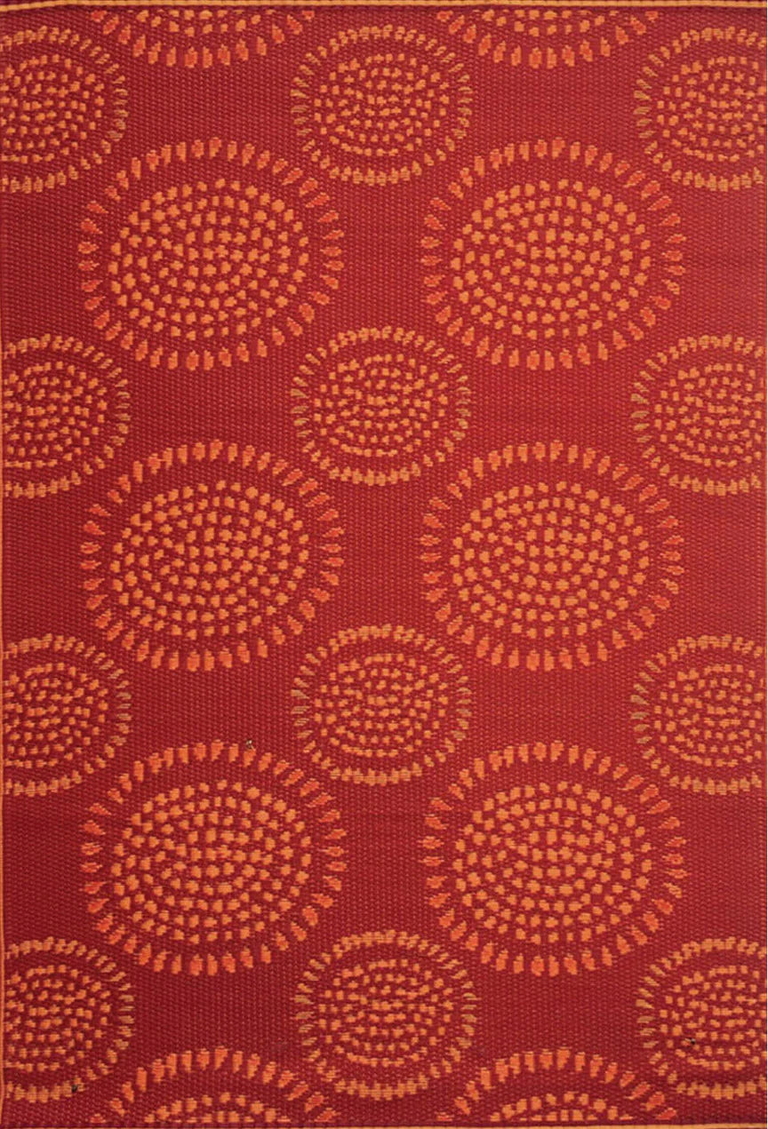 Mad Mats Molly 4' x 6' Indoor/Outdoor Area Rug in Red