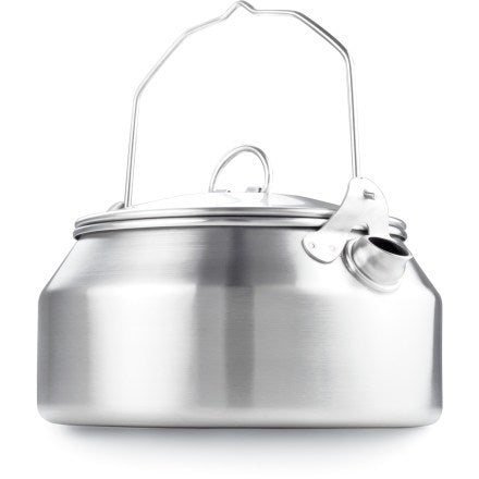 gsi outdoors glacier stainless steel tea kettle 28 Cup Campfire Percolator Handle with bend for safe attachment to e.g GSI Outdoors Glacier Stainless 1